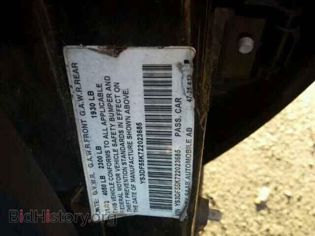 2002 SAAB 9 3 - VIN: YS3DF55K722023685 - Фото 10