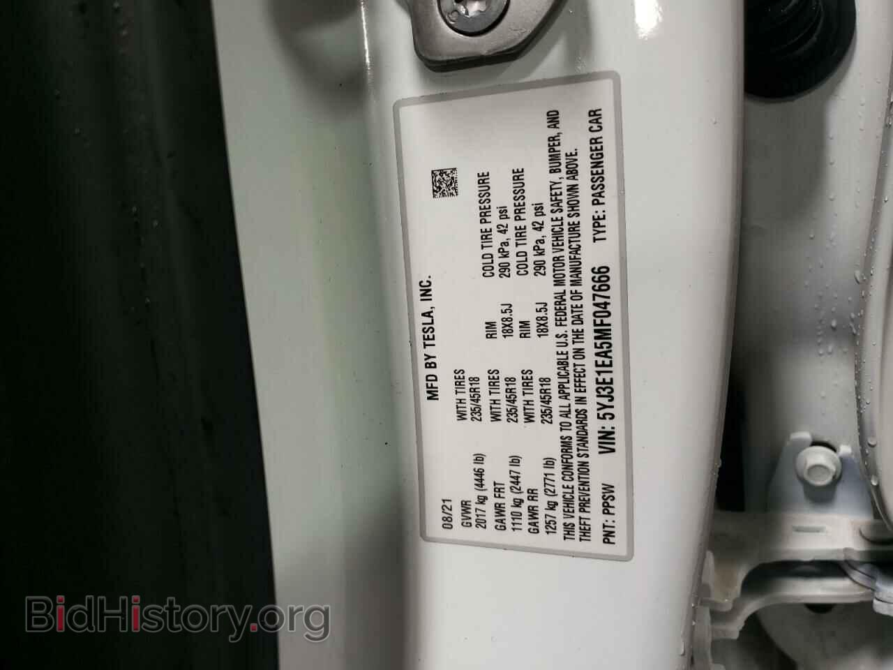 2021 TESLA MODEL 3 - VIN: 5YJ3E1EA5MF047666 - Photo 10