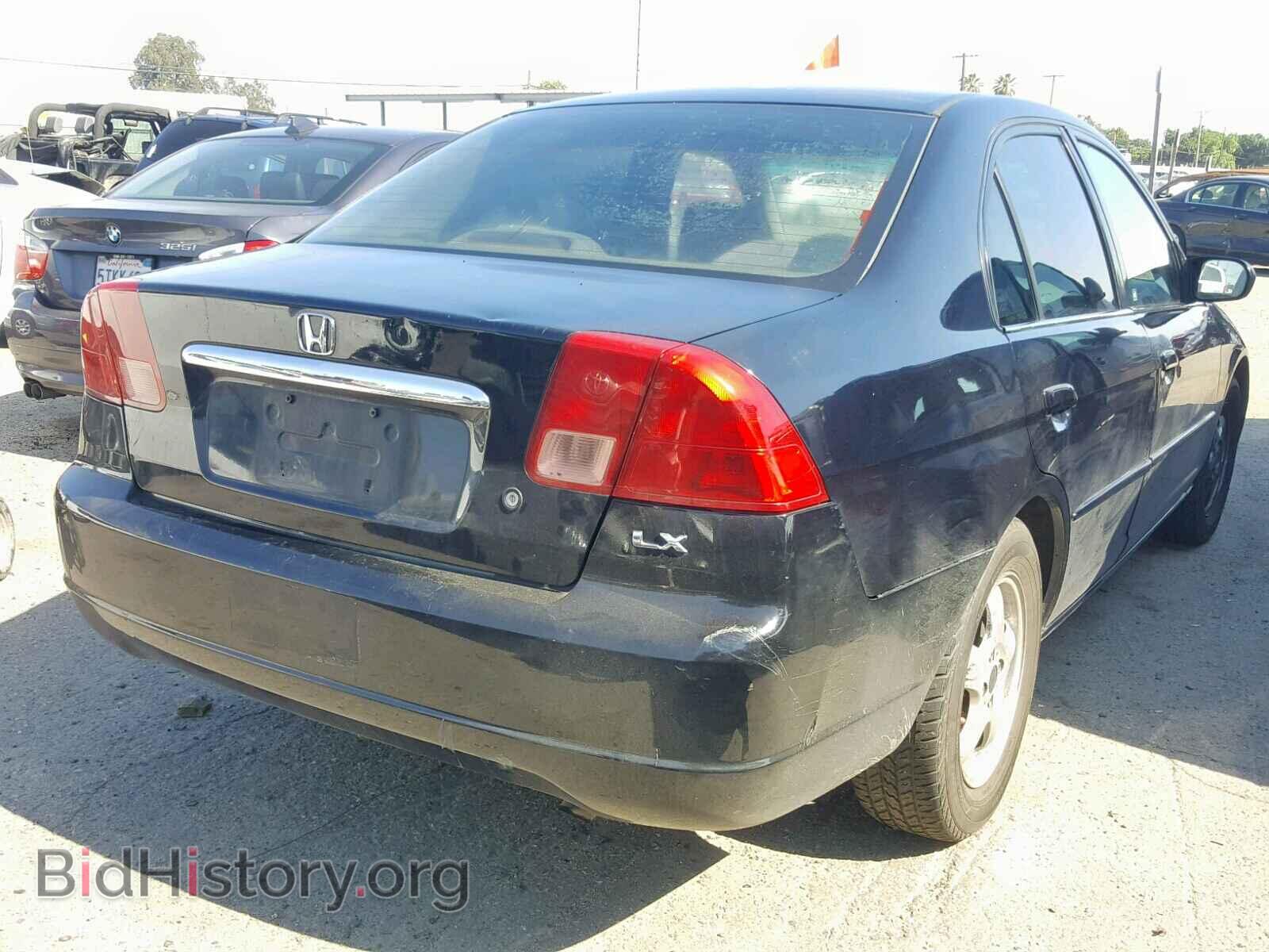 2002 HONDA CIVIC LX - VIN: 2HGES16632H533025 - Фото 4