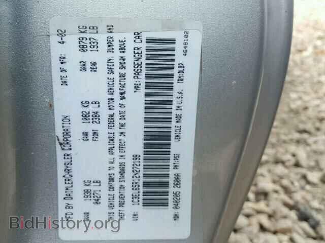 2002 CHRYSLER SEBRING - VIN: 1C3EL65R12N272199 - Фото 10