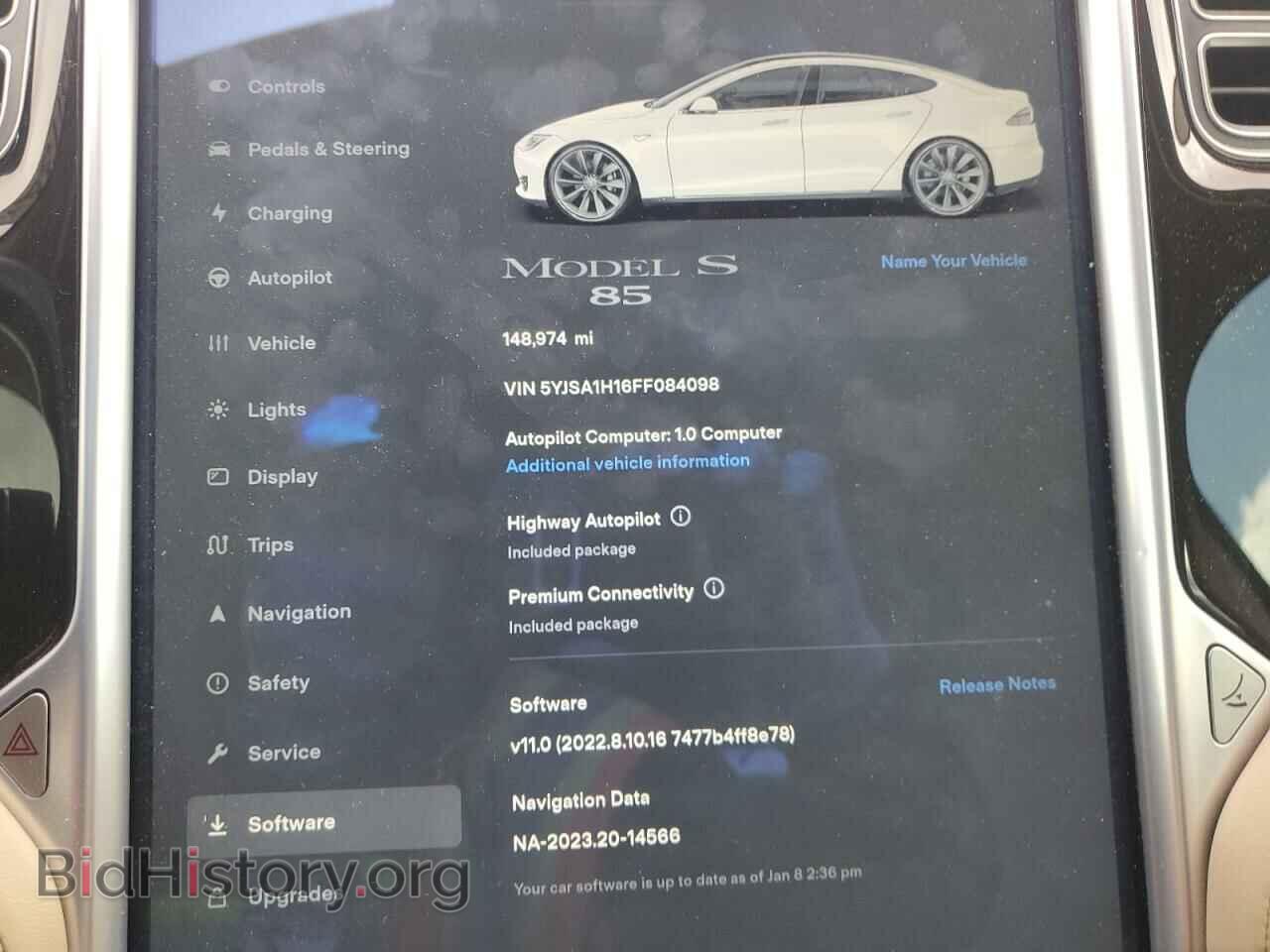 2015 TESLA MODEL S - VIN: 5YJSA1H16FF084098 - Фото 9