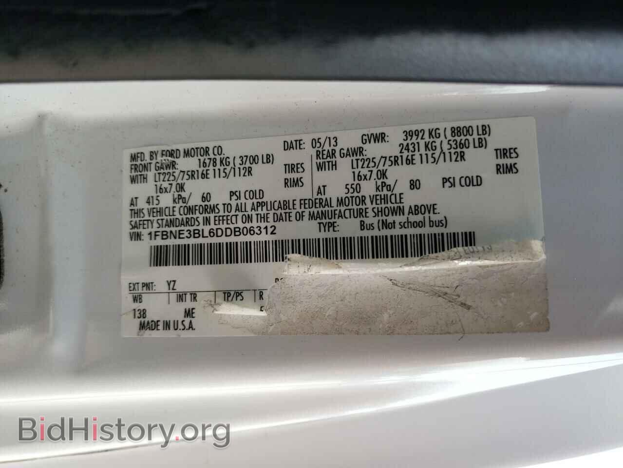 2013 FORD ECONOLINE - VIN: 1FBNE3BL6DDB06312 - Фото 10