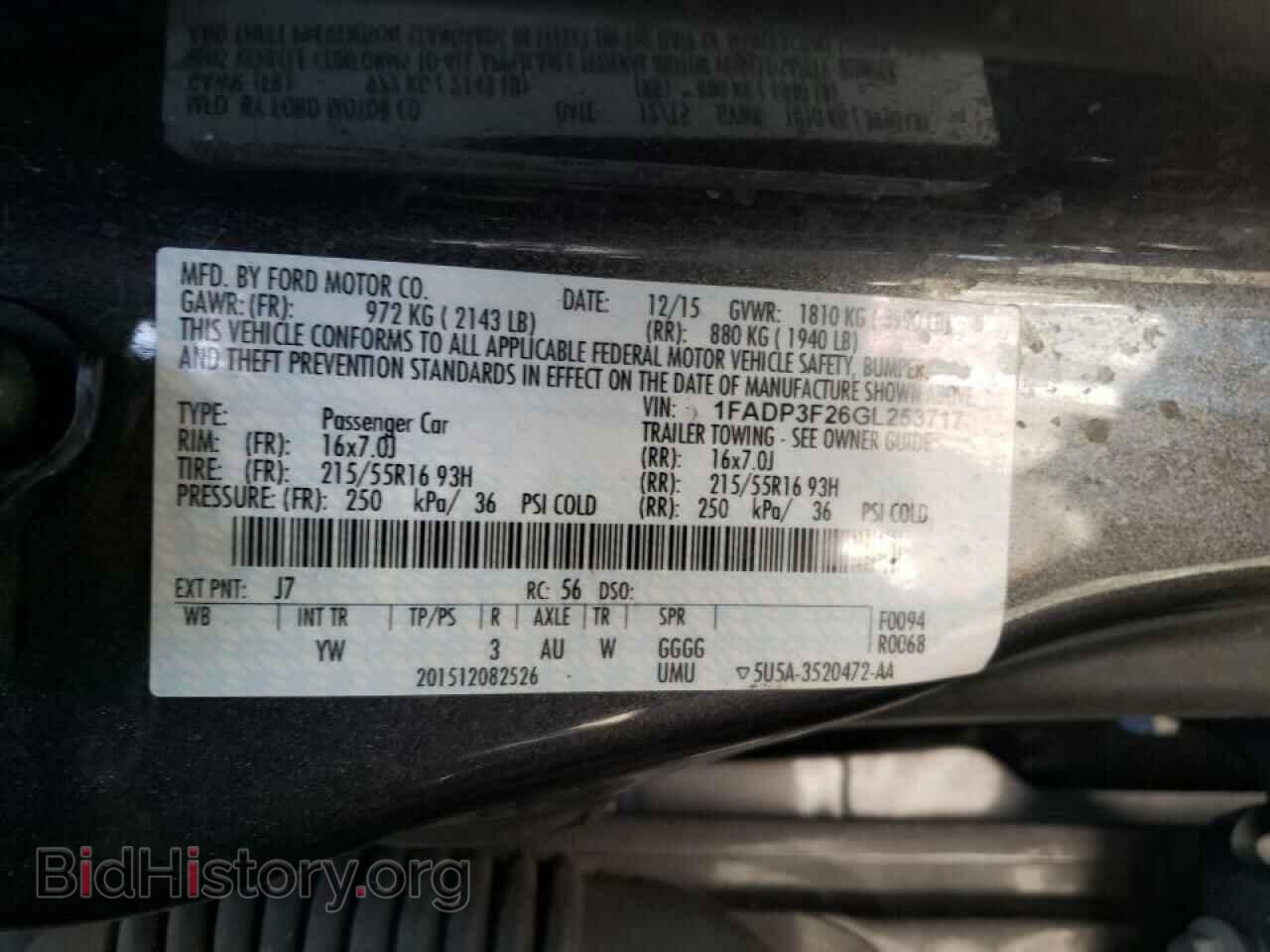 2016 FORD FOCUS - VIN: 1FADP3F26GL253717 - Фото 10