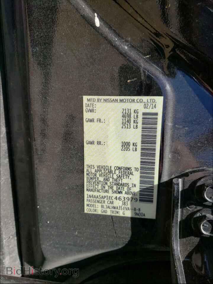 2014 NISSAN MAXIMA - VIN: 1N4AA5AP1EC463979 - Photo 10