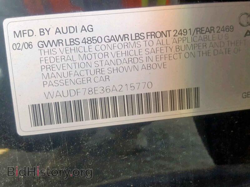 2006 Audi A4 (VIN WAUDF78E36A215770) — фото 10 из 10