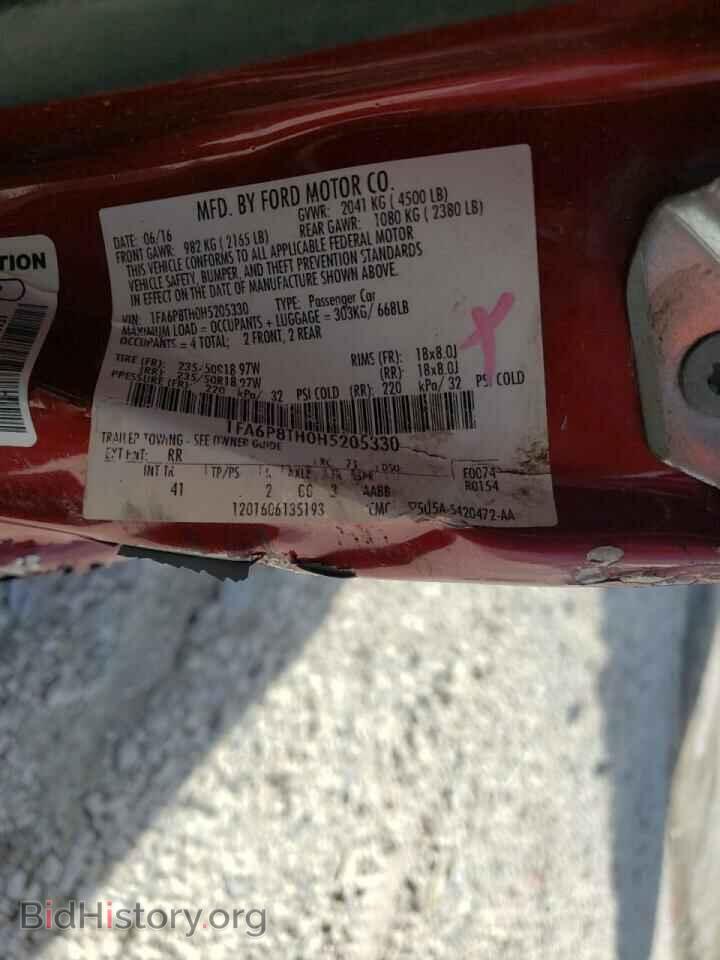2017 FORD MUSTANG - VIN: 1FA6P8TH0H5205330 - Фото 10