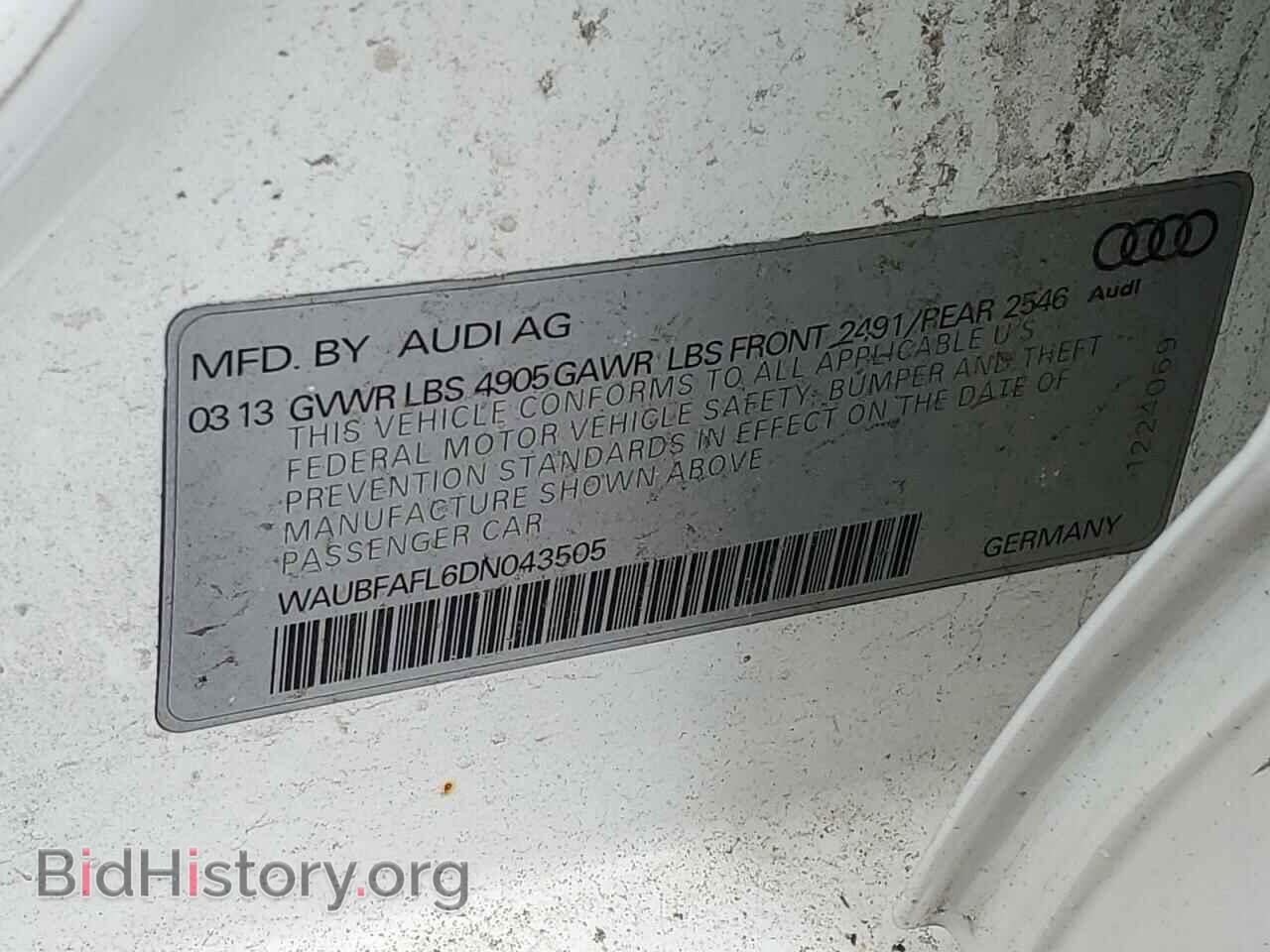 2013 AUDI A4 - VIN: WAUBFAFL6DN043505 - Photo 12