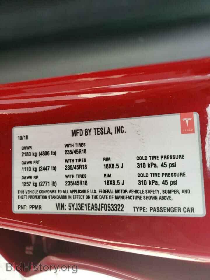 2018 TESLA MODEL 3 - VIN: 5YJ3E1EA9JF053322 - Photo 10