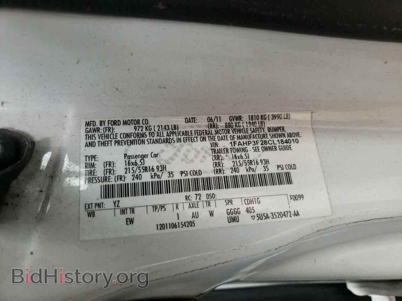 2012 FORD FOCUS - VIN: 1FAHP3F28CL184010 - Photo 10