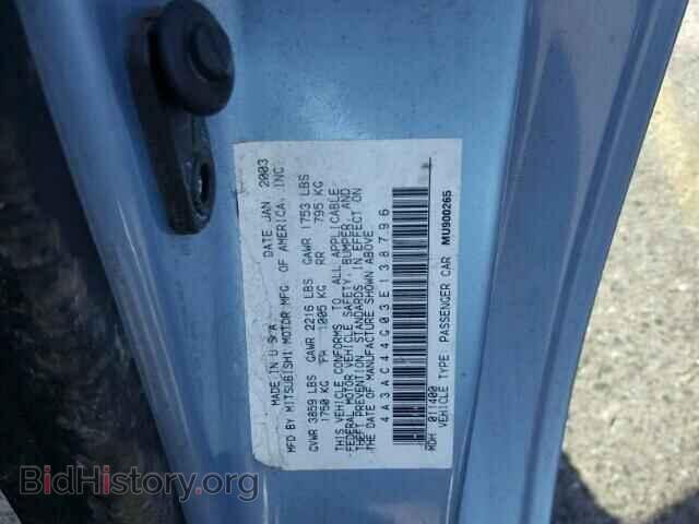 2003 MITSUBISHI ECLIPSE - VIN: 4A3AC44G03E138796 - Photo 10