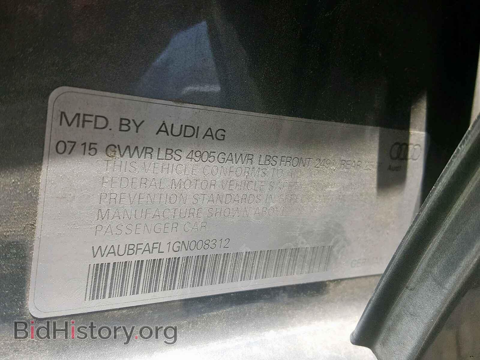 2016 AUDI A4 - VIN: WAUBFAFL1GN008312 - Фото 10