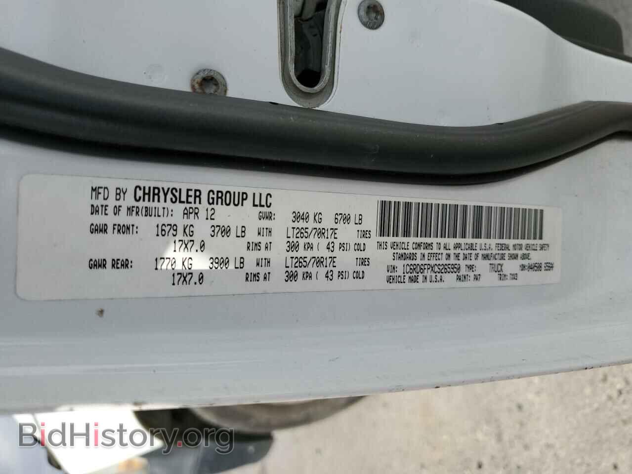 2012 DODGE RAM 1500 - VIN: 1C6RD6FPXCS265950 - Фото 12