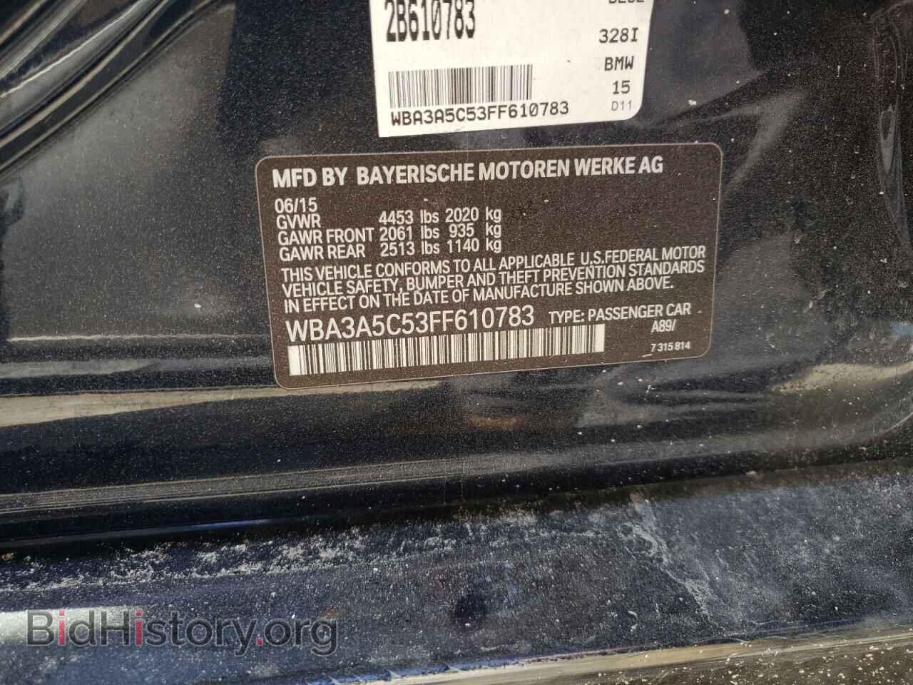 2015 BMW 3 SERIES - VIN: WBA3A5C53FF610783 - Фото 10