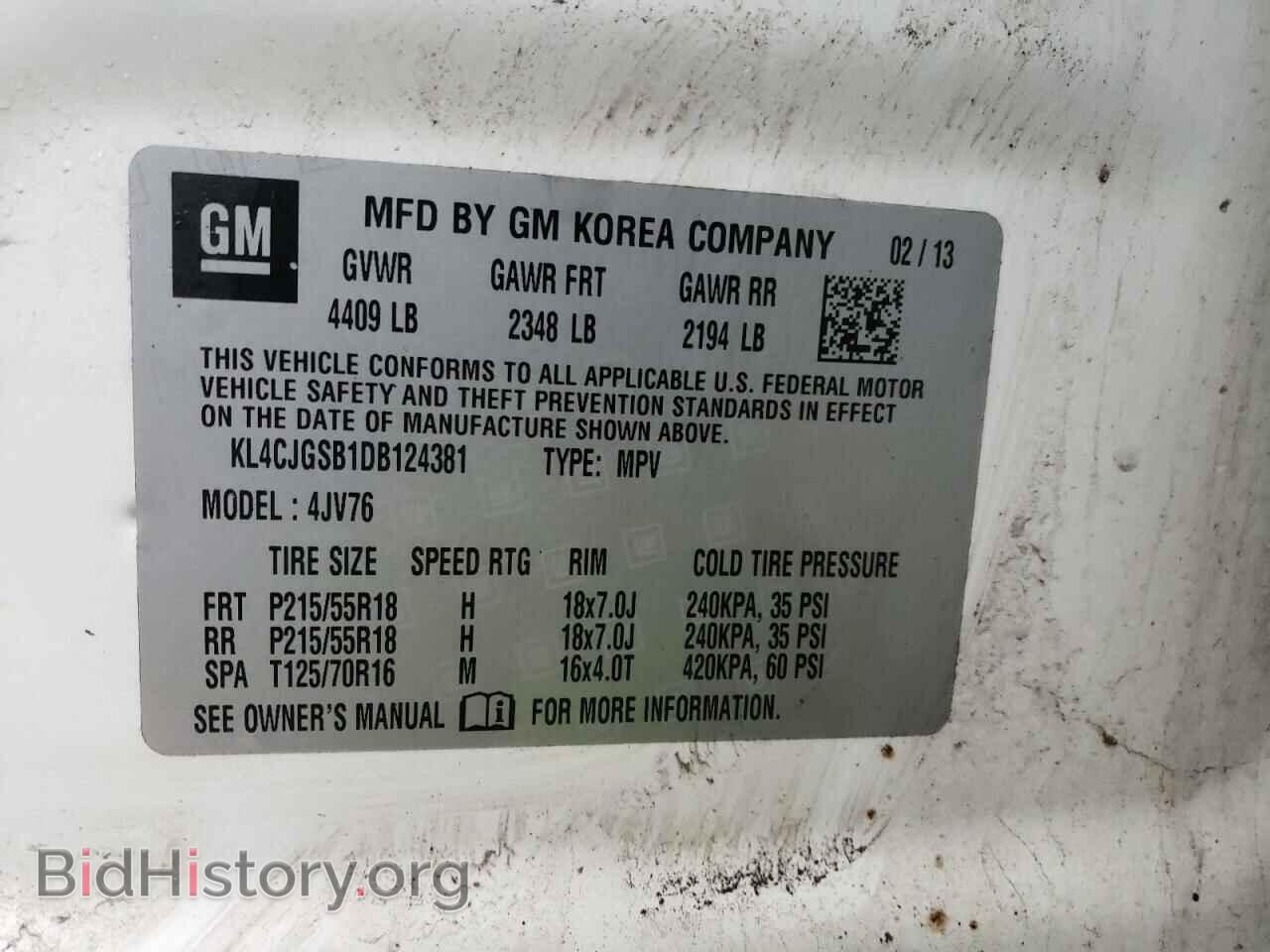 2013 BUICK ENCORE - VIN: KL4CJGSB1DB124381 - Photo 13
