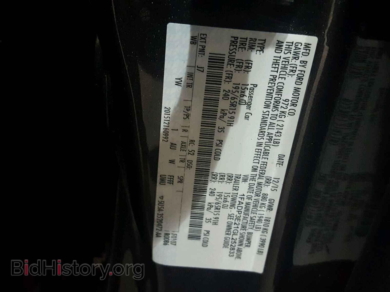 2016 FORD FOCUS - VIN: 1FADP3E21GL252833 - Фото 10