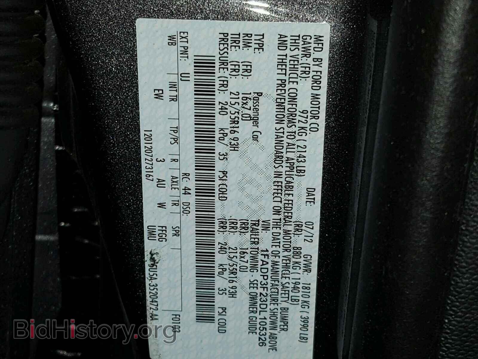 2013 FORD FOCUS - VIN: 1FADP3F23DL105326 - Photo 10