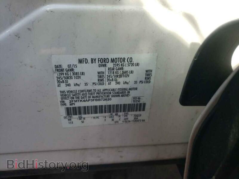 2015 Ford EDGE (VIN 2FMTK4AP3FBB72620) — photo 10 of 10