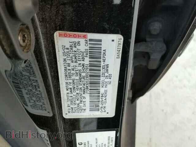 2003 TOYOTA COROLLA - VIN: JTDBR32E230027651 - Фото 10