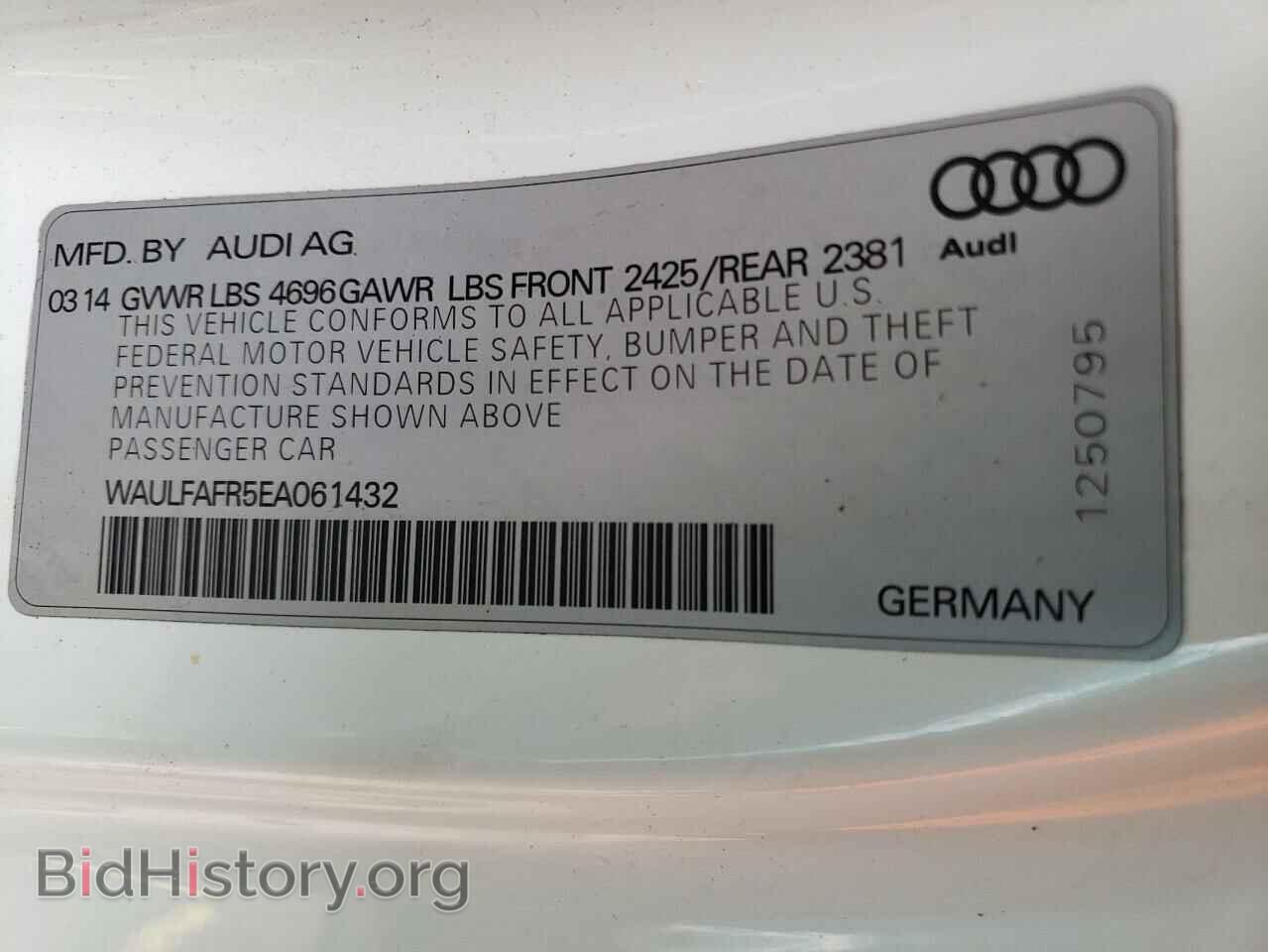 2014 AUDI A5 - VIN: WAULFAFR5EA061432 - Photo 10