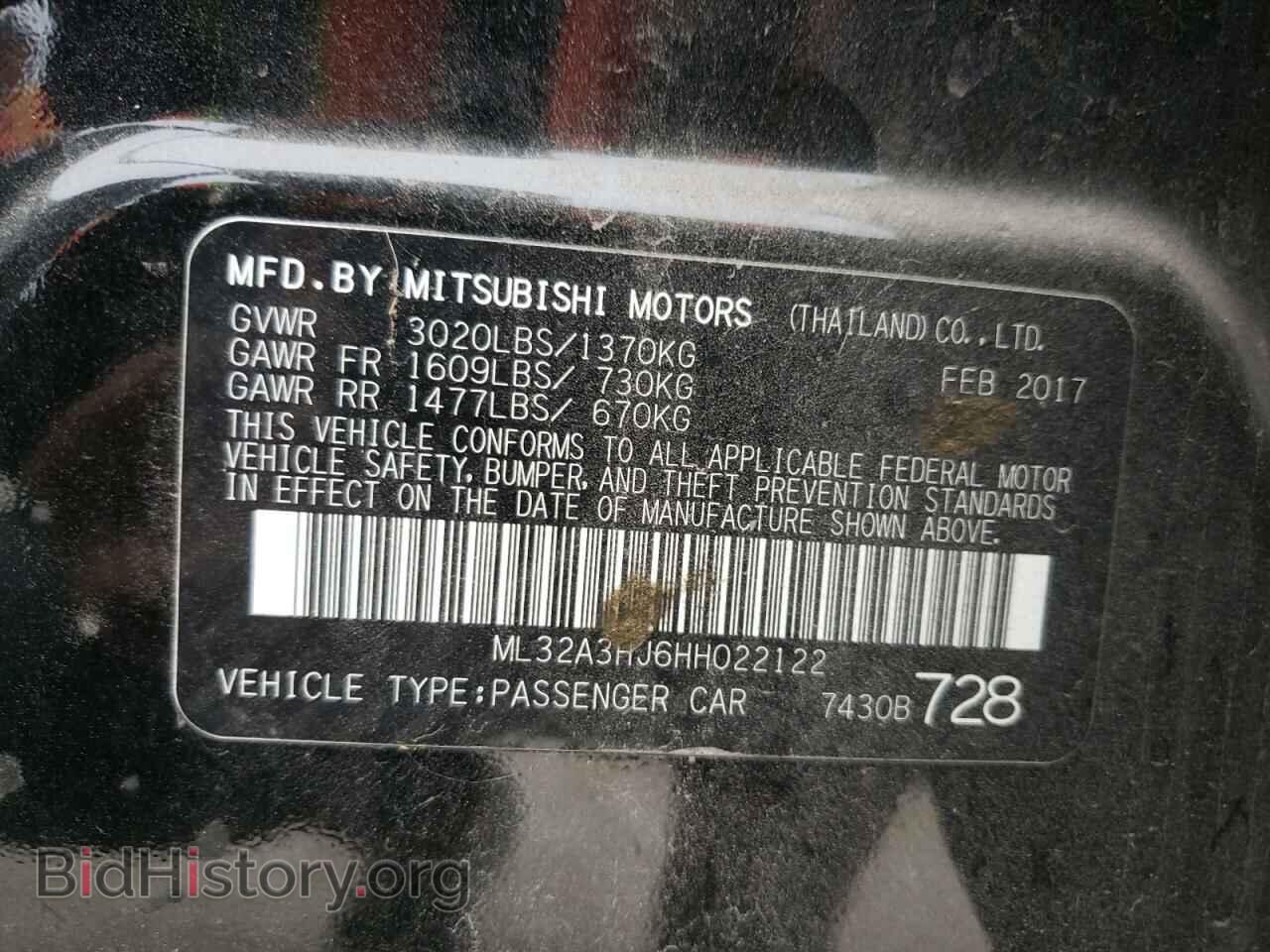 2017 MITSUBISHI MIRAGE - VIN: ML32A3HJ6HH022122 - Фото 10