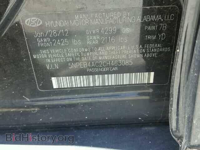 2012 HYUNDAI SONATA - VIN: 5NPEB4AC2CH463085 - Фото 10