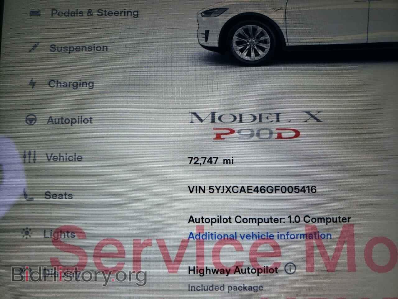 2016 TESLA MODEL X - VIN: 5YJXCAE46GF005416 - Photo 9