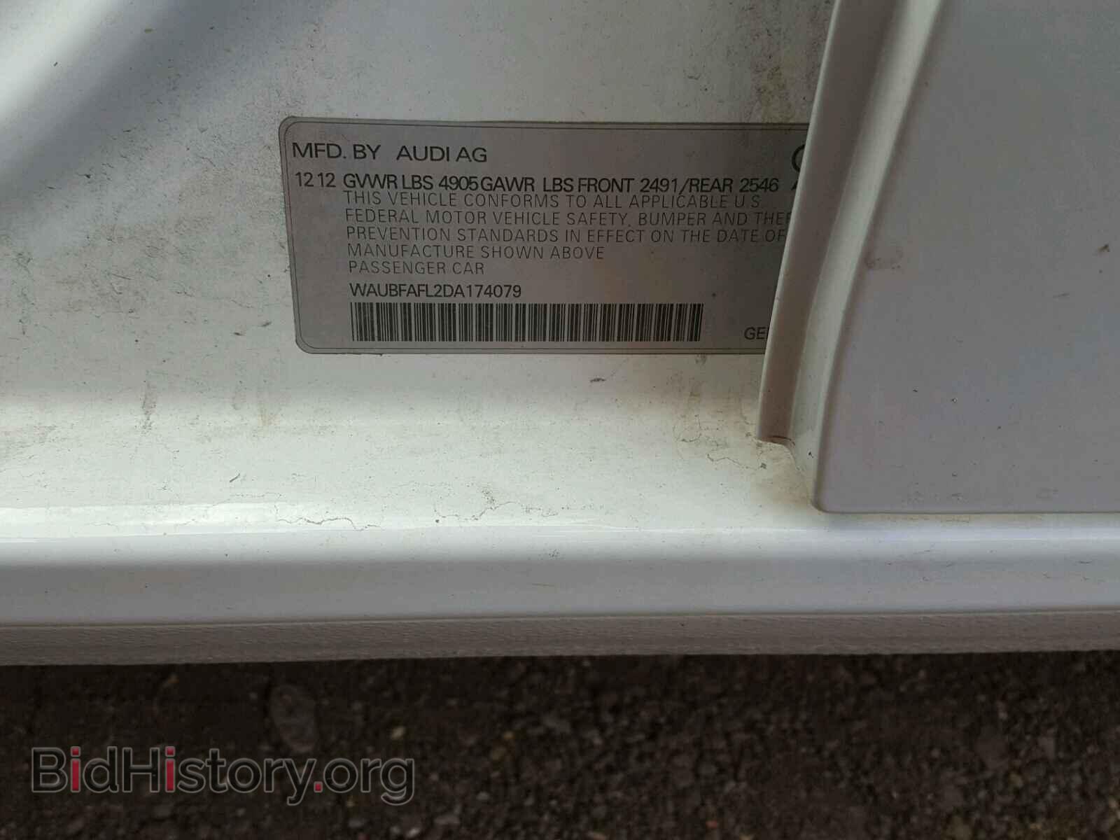 2013 AUDI A4 - VIN: WAUBFAFL2DA174079 - Фото 10