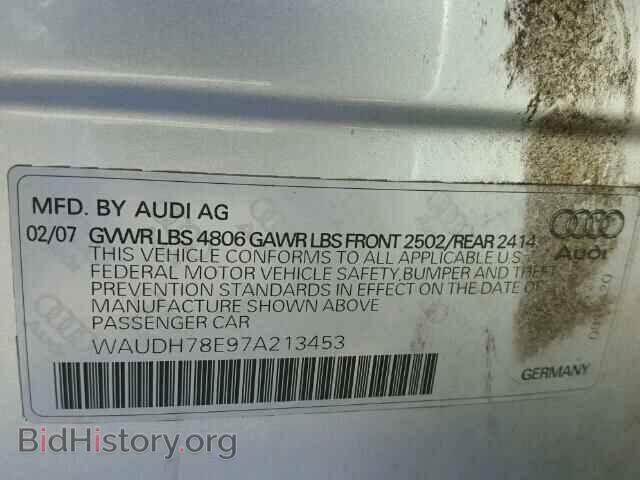 2007 AUDI A4 - VIN: WAUDH78E97A213453 - Фото 10