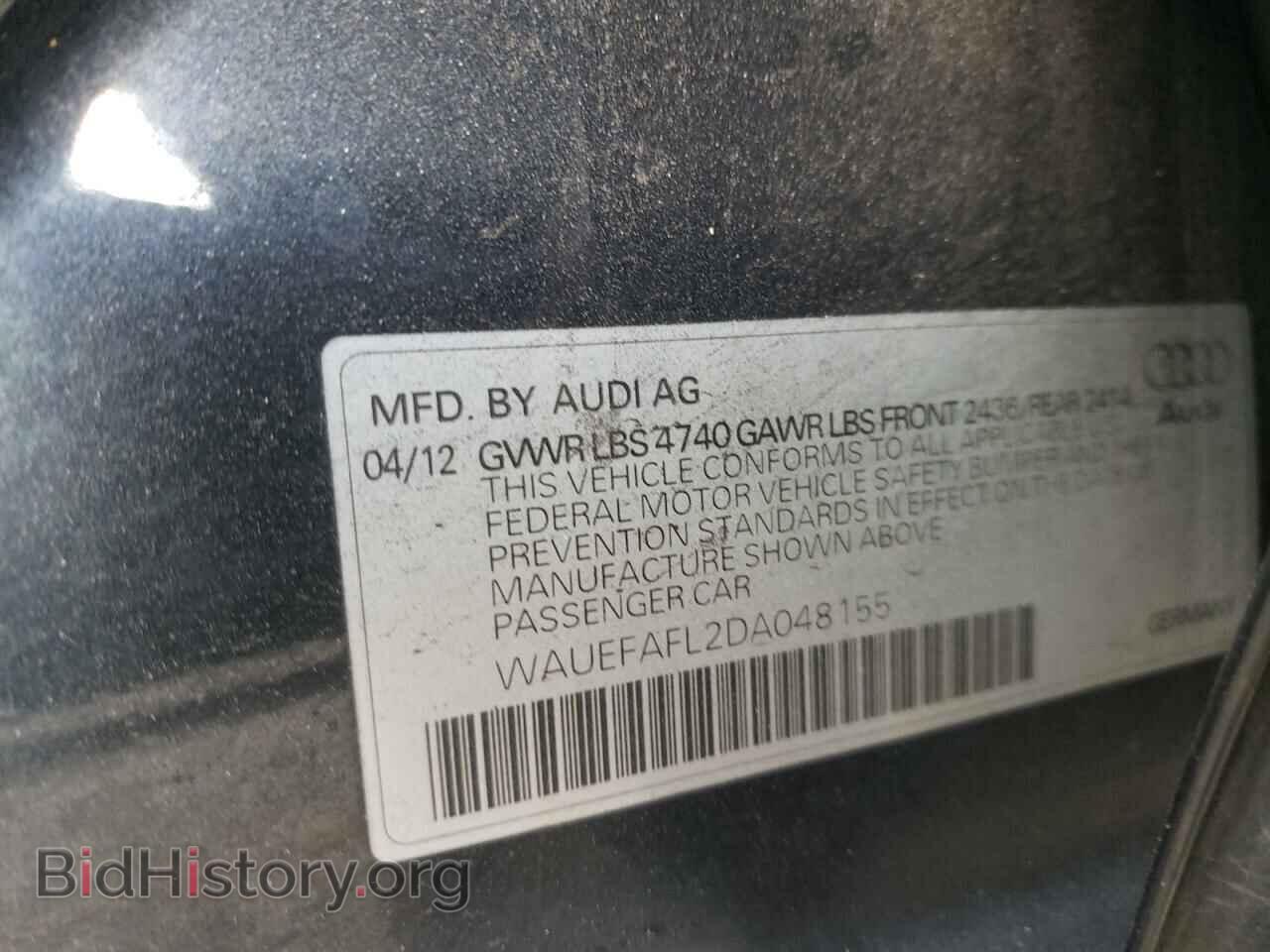 2013 AUDI A4 - VIN: WAUEFAFL2DA048155 - Фото 10