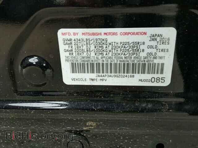 2016 MITSUBISHI OUTLANDER - VIN: JA4AP3AU9GZ024168 - Фото 10