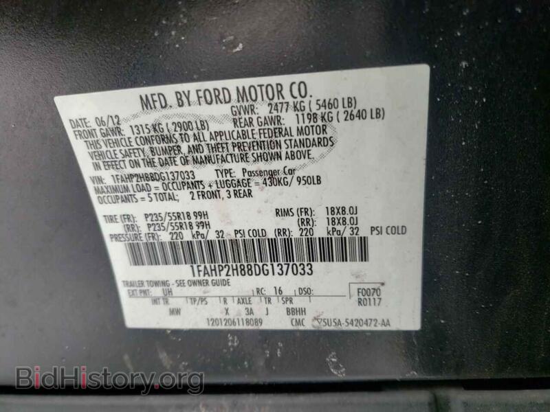 2013 Ford TAURUS (VIN 1FAHP2H88DG137033) — photo 10 of 10