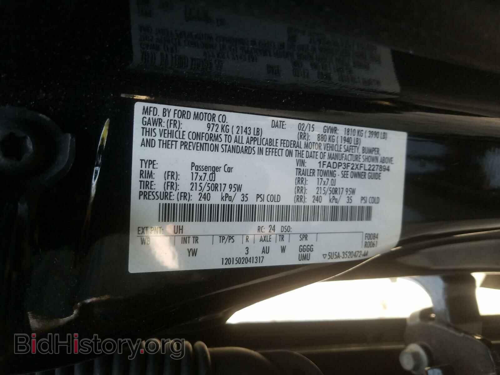 2015 FORD FOCUS - VIN: 1FADP3F2XFL227894 - Photo 10