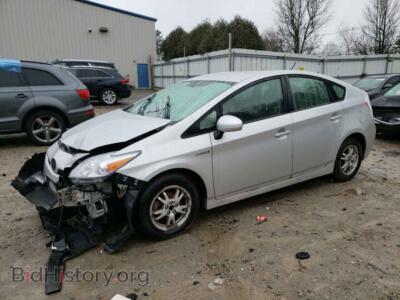 2011 Toyota PRIUS, серебристый — VIN JTDKN3DU2B0261237, Copart