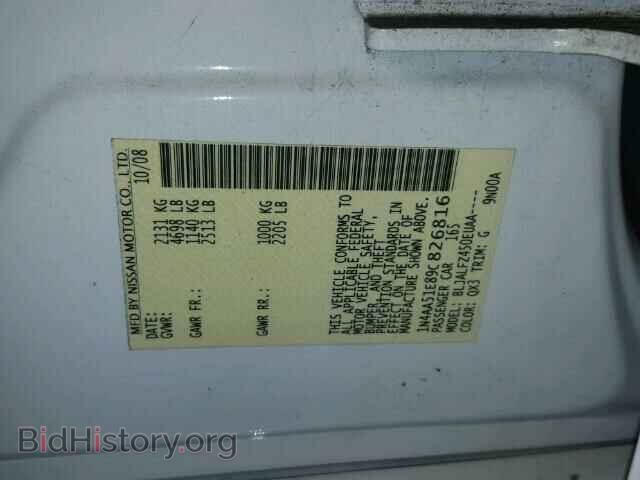 2009 NISSAN MAXIMA - VIN: 1N4AA51E89C826816 - Фото 10