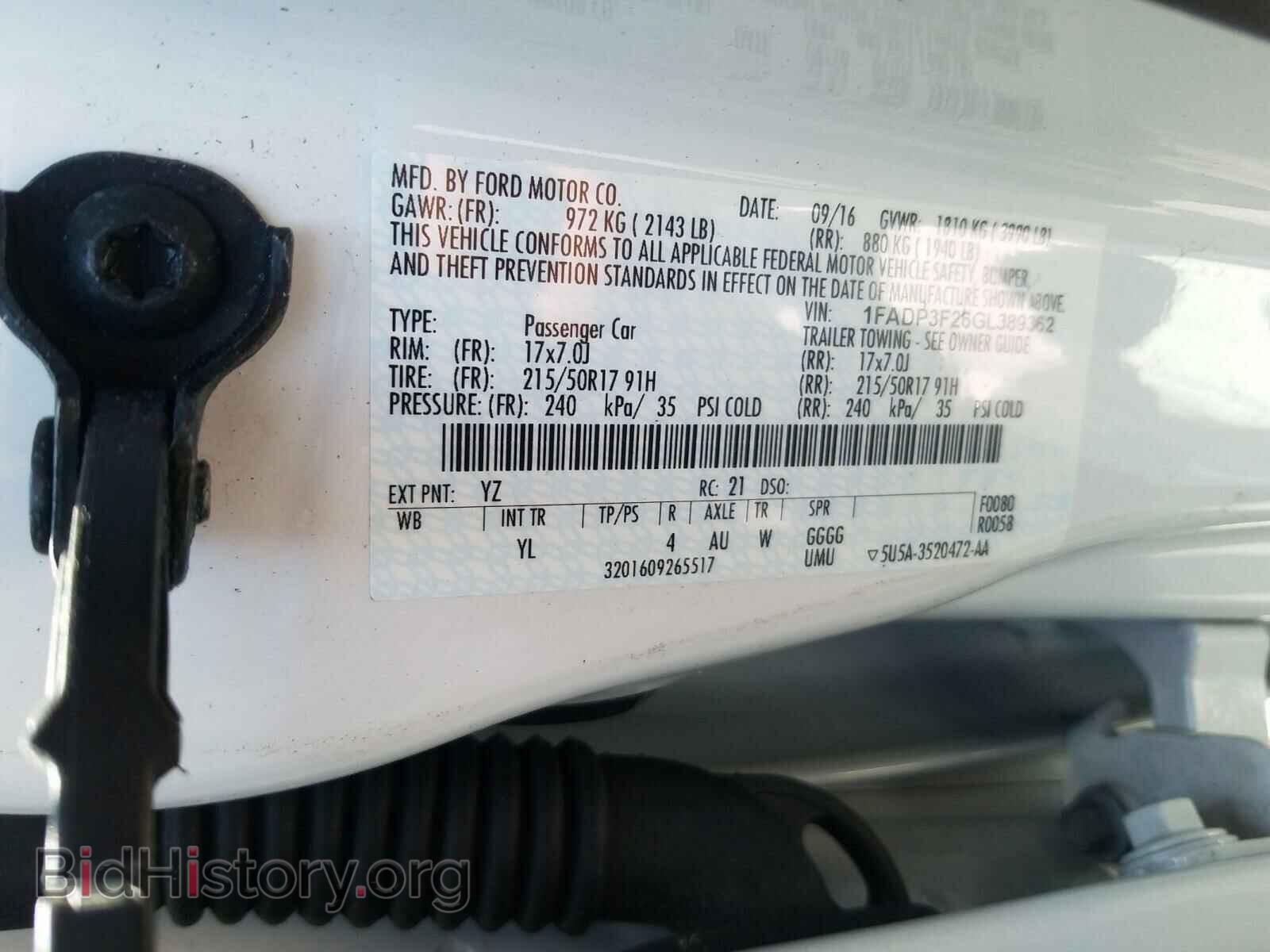 2016 FORD FOCUS - VIN: 1FADP3F26GL389362 - Photo 10