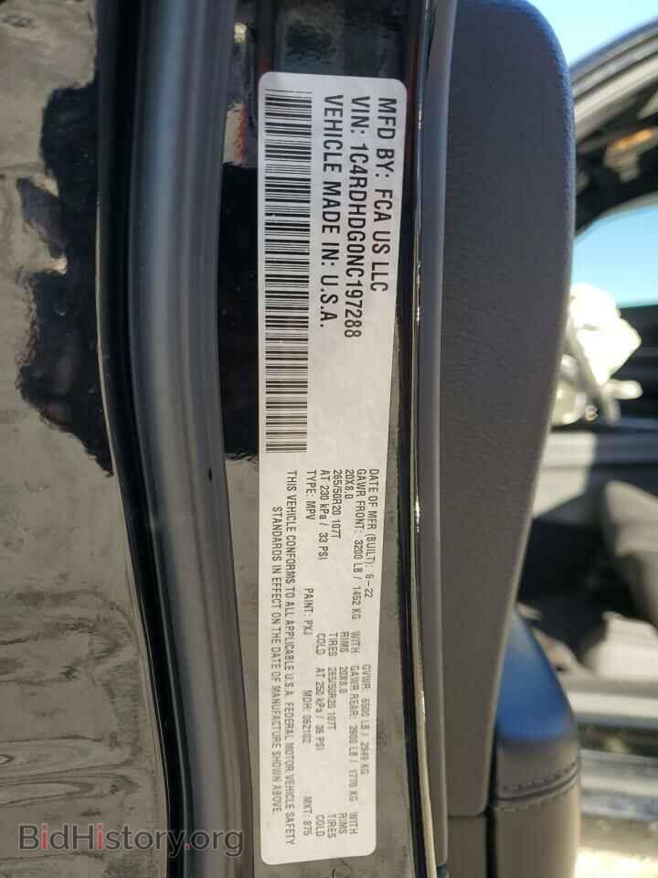 2022 DODGE DURANGO - VIN: 1C4RDHDG0NC197288 - Фото 13