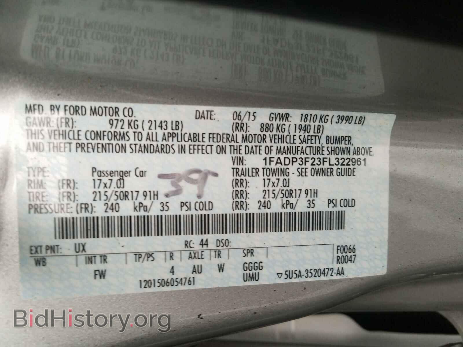 2015 FORD FOCUS - VIN: 1FADP3F23FL322961 - Фото 10