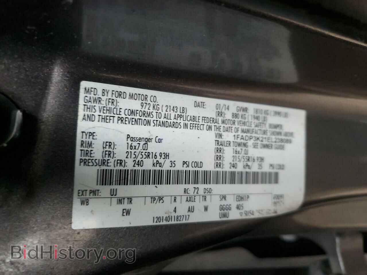2014 FORD FOCUS - VIN: 1FADP3K21EL238089 - Photo 12