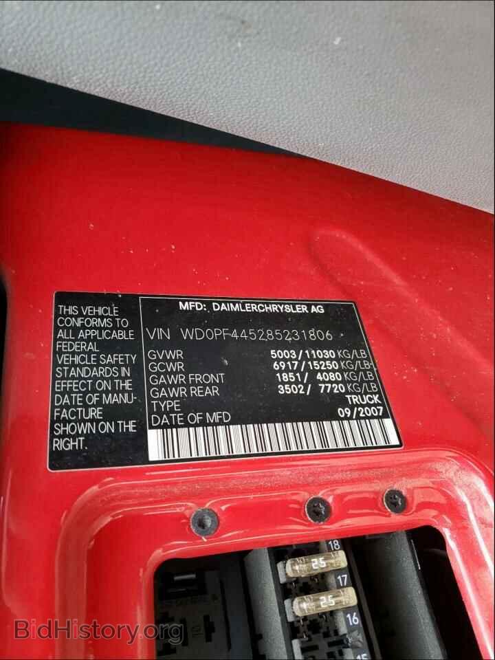 2008 DODGE SPRINTER - VIN: WD0PF445285231806 - Photo 10