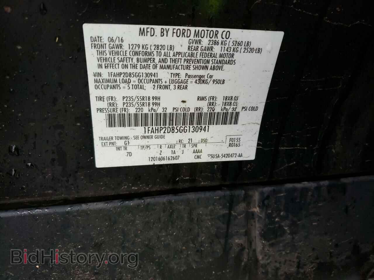 2016 FORD TAURUS - VIN: 1FAHP2D85GG130941 - Photo 10