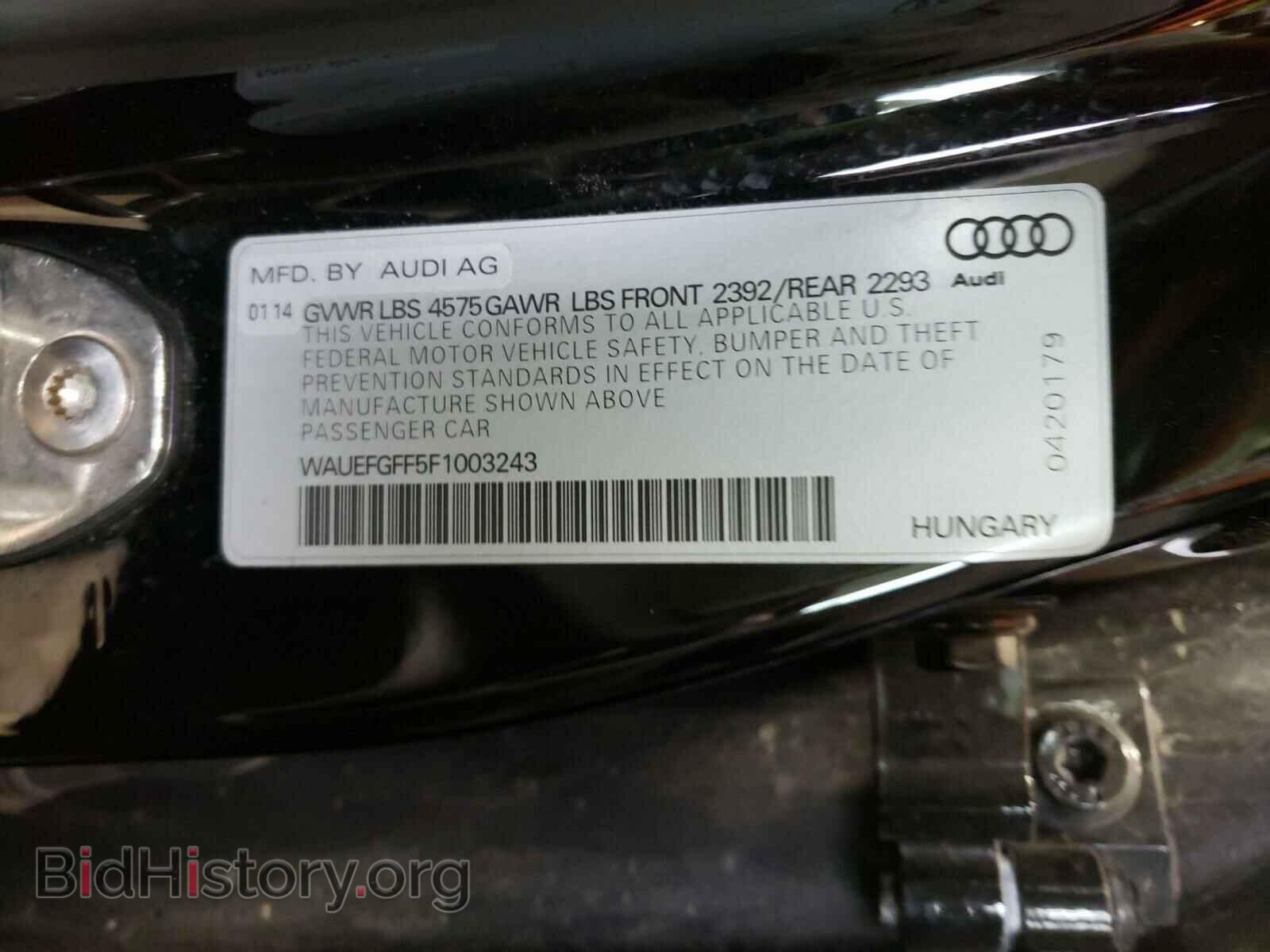 2015 AUDI A3 - VIN: WAUEFGFF5F1003243 - Photo 10