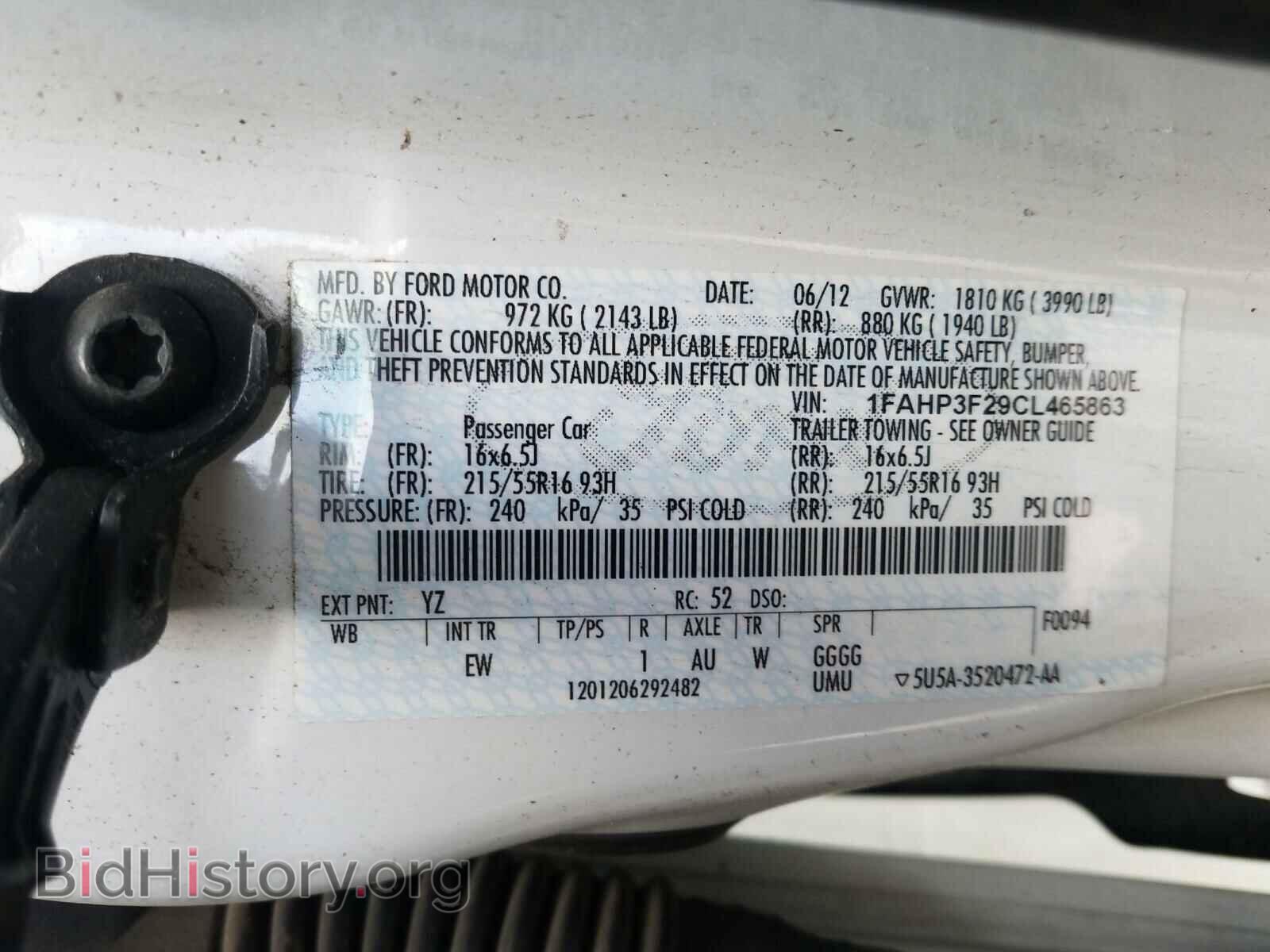 2012 FORD FOCUS - VIN: 1FAHP3F29CL465863 - Photo 10
