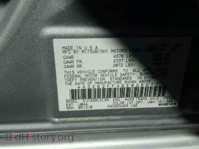 2011 MITSUBISHI GALANT - VIN: 4A32B2FF4BE028977 - Фото 10