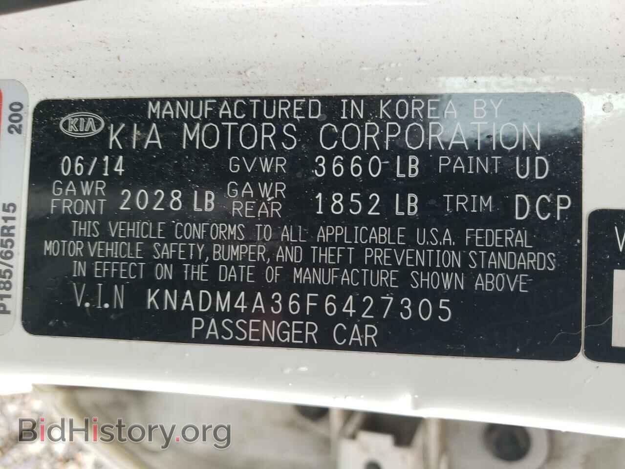 2015 KIA RIO - VIN: KNADM4A36F6427305 - Фото 12