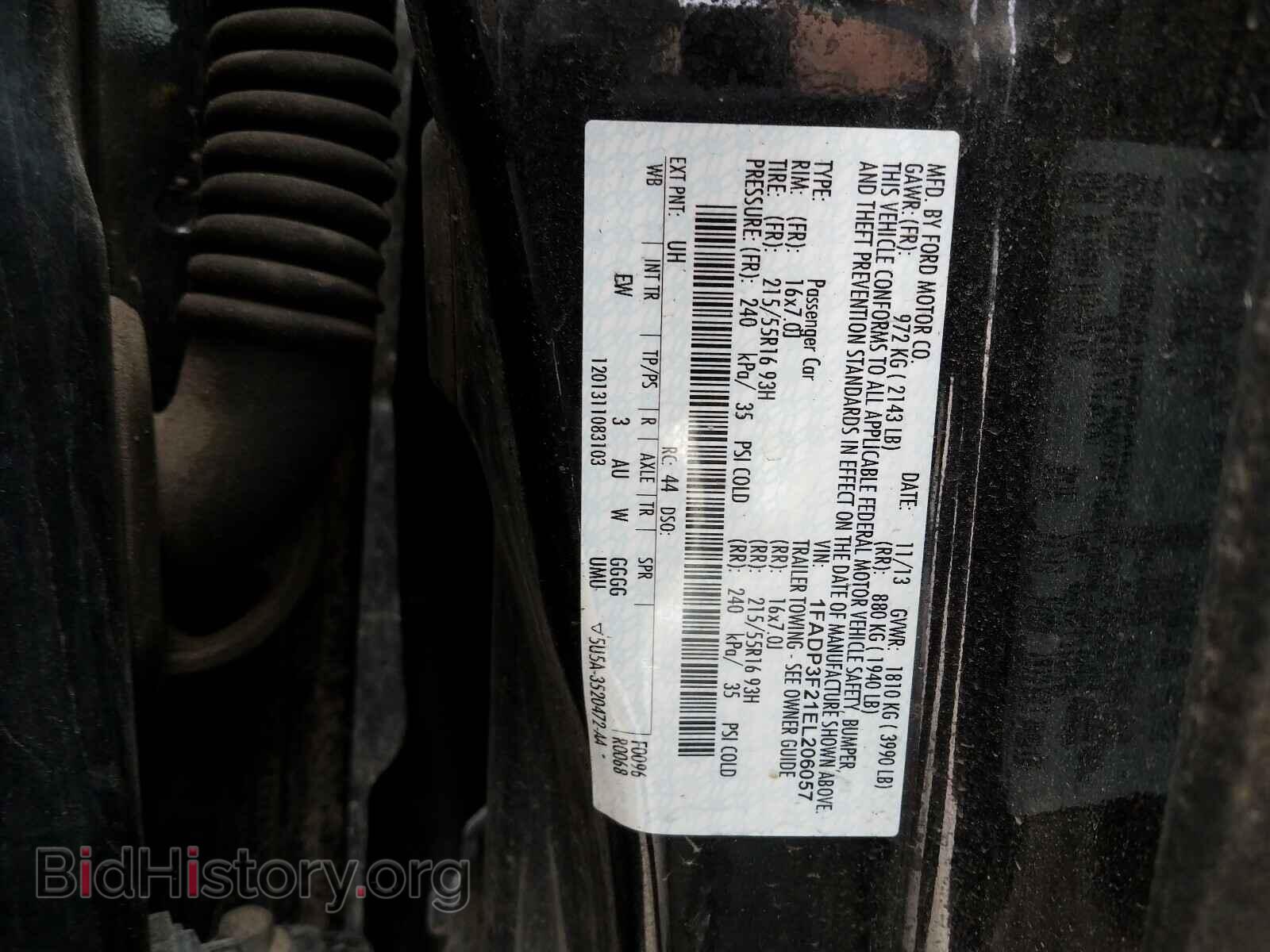 2014 FORD FOCUS - VIN: 1FADP3F21EL206057 - Фото 10