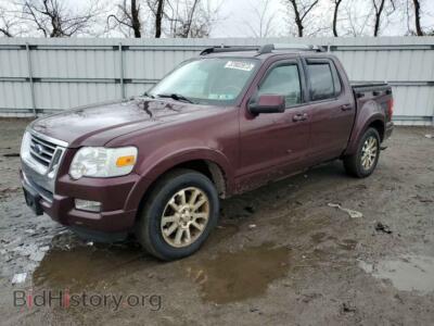 2007 Ford EXPLORER Sport Trac, maroon — VIN 1FMEU53K17UB52808, Copart