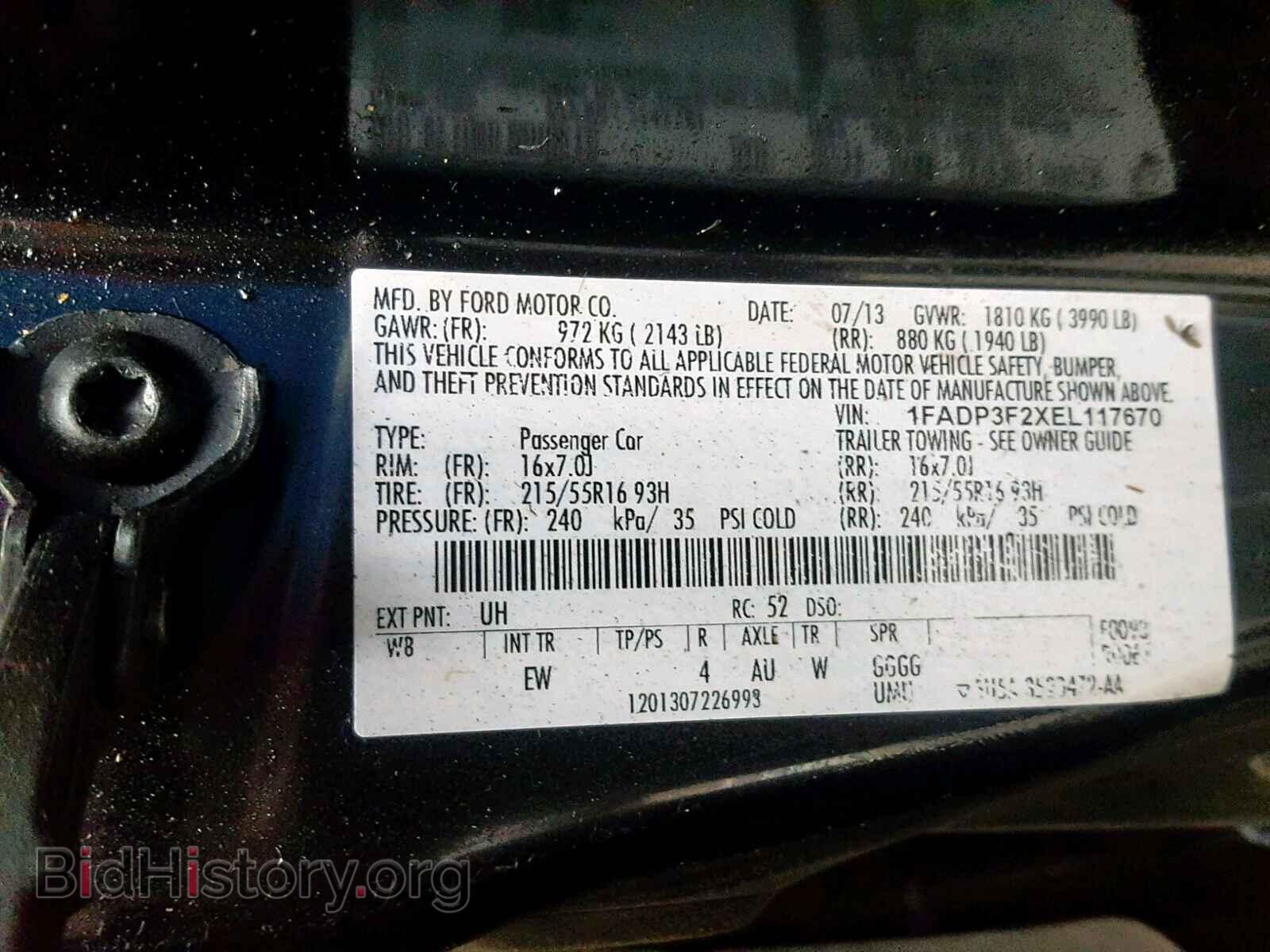 2014 FORD FOCUS SE - VIN: 1FADP3F2XEL117670 - Фото 10
