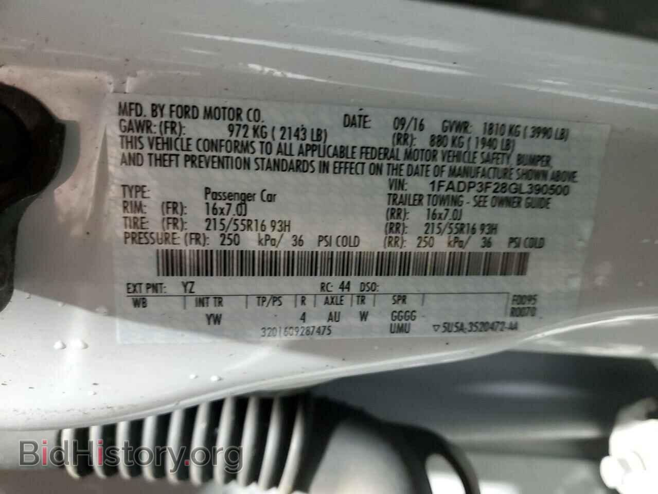2016 FORD FOCUS - VIN: 1FADP3F28GL390500 - Фото 12