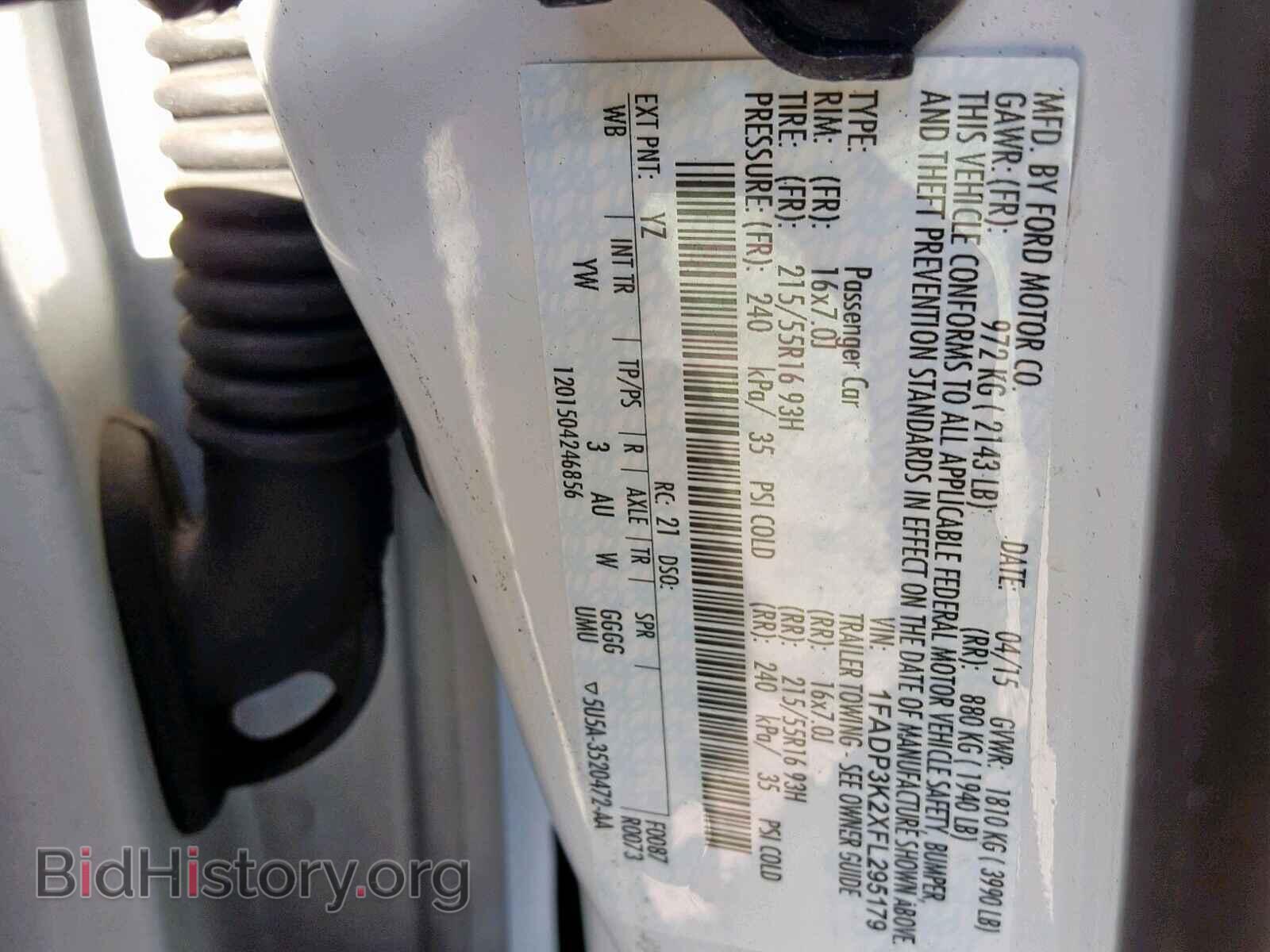 2015 FORD FOCUS SE - VIN: 1FADP3K2XFL295179 - Фото 10