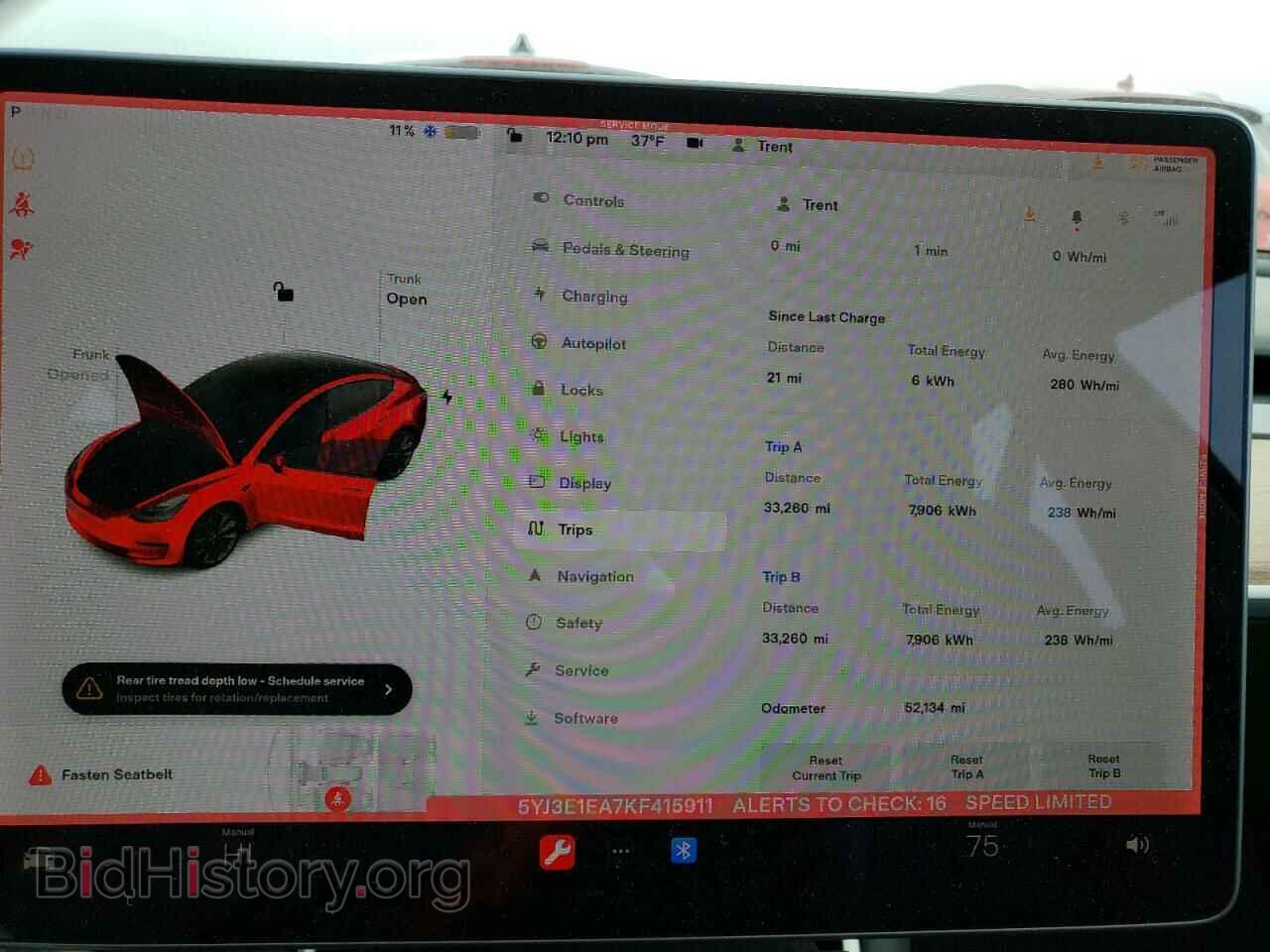 2019 TESLA MODEL 3 - VIN: 5YJ3E1EA7KF415911 - Фото 9